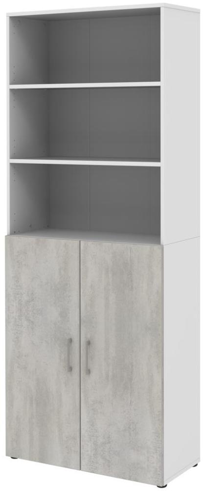 Aktenschrank in Beton Optik - 80x212,5x34,4cm (BxHxT) Bild 1