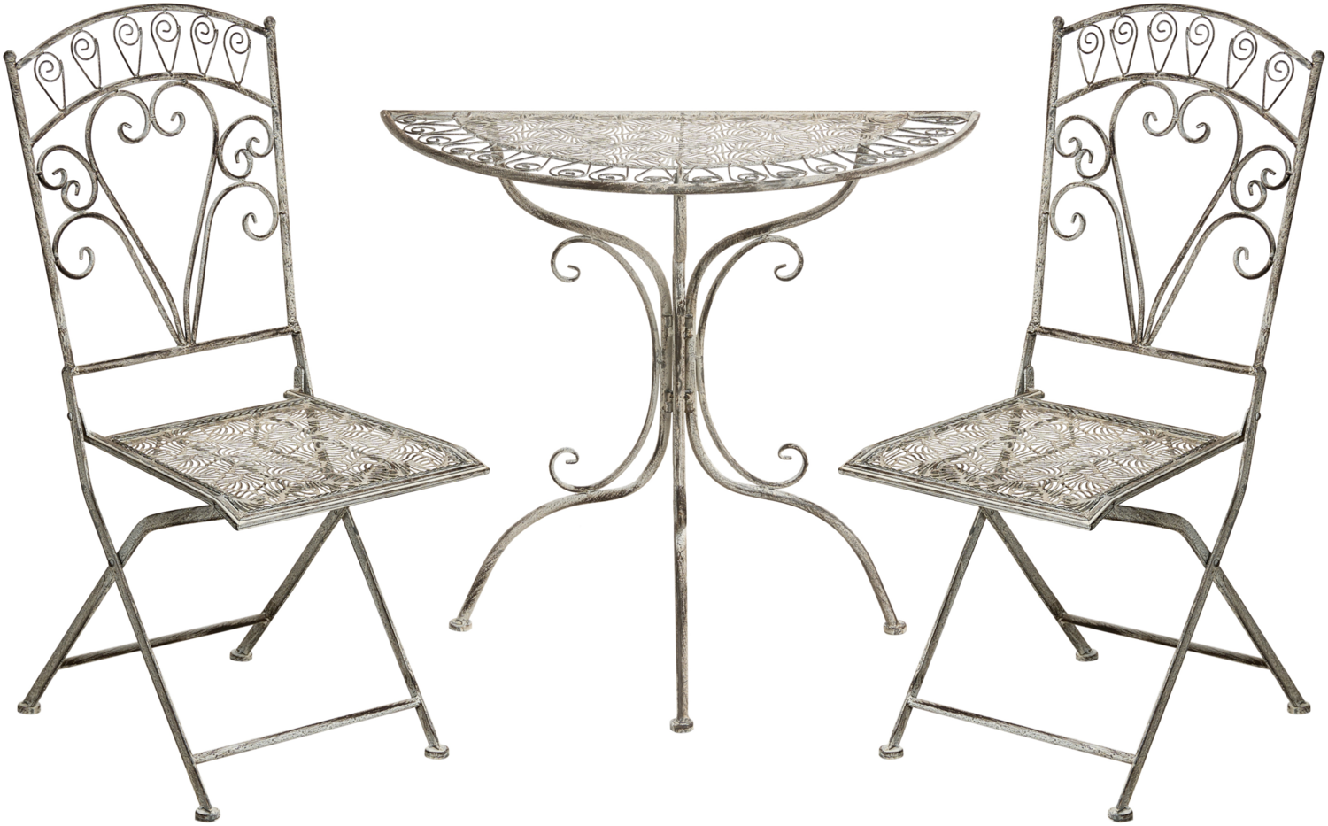 Bistro Set NURRA Metall Grau Bild 1