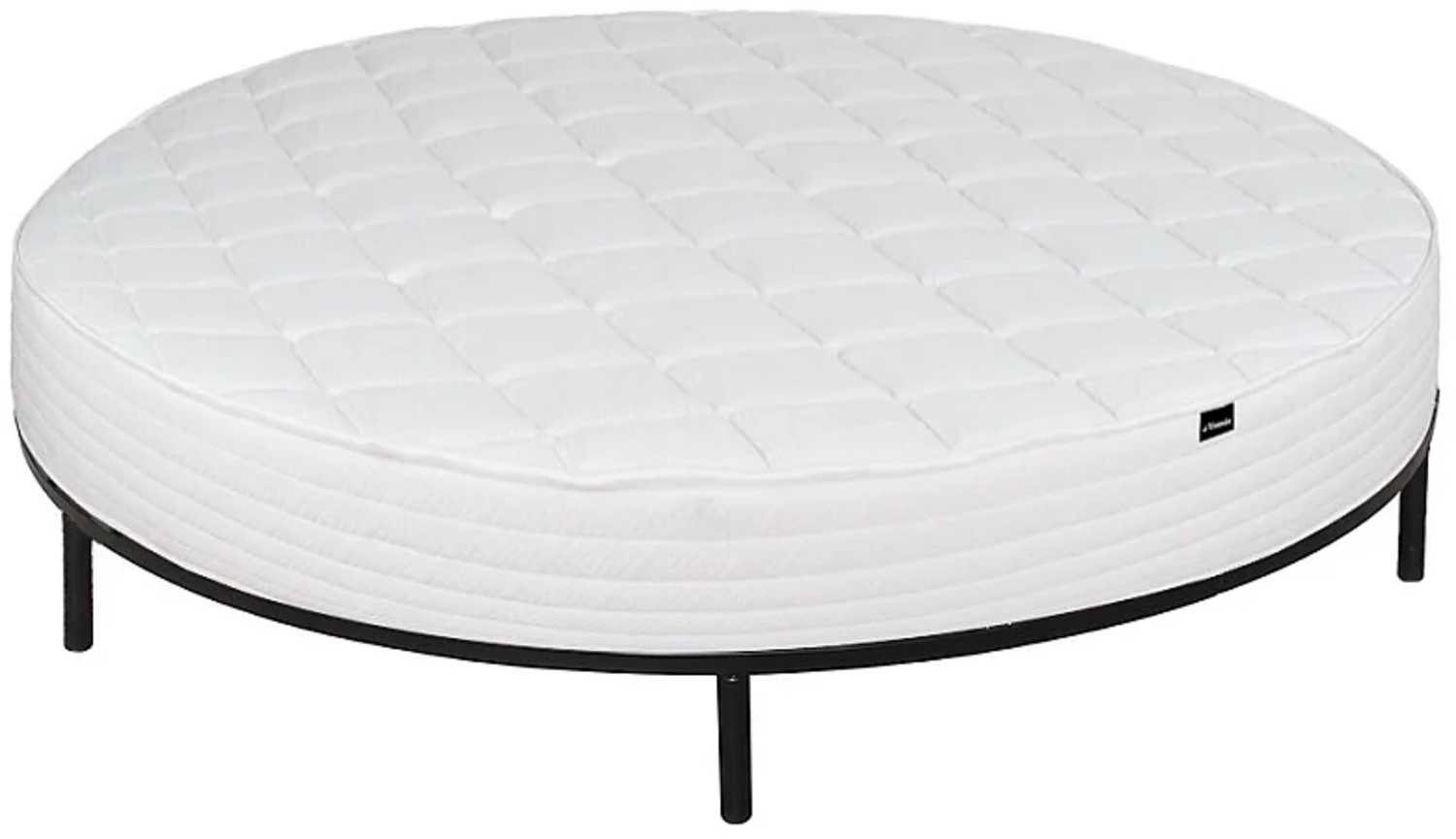 Vente-unique - Matratzen-Lattenrost-Set - 220 x 220 cm - rund - Stärke 25 cm - ROMA von YSMÉE Bild 1