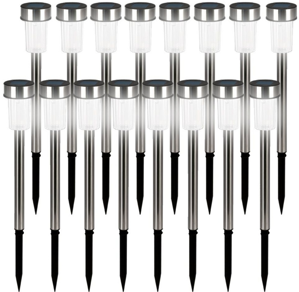 monzana LED Solarleuchte, Solarlampe, 16er Set Solarlampen für Außen Wetterfest mit Erdspiess Balkon Garten Bild 1