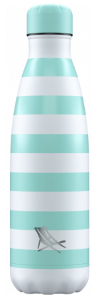 Thermosflasche 500ml Muster gestreift blau weiß Bild 1