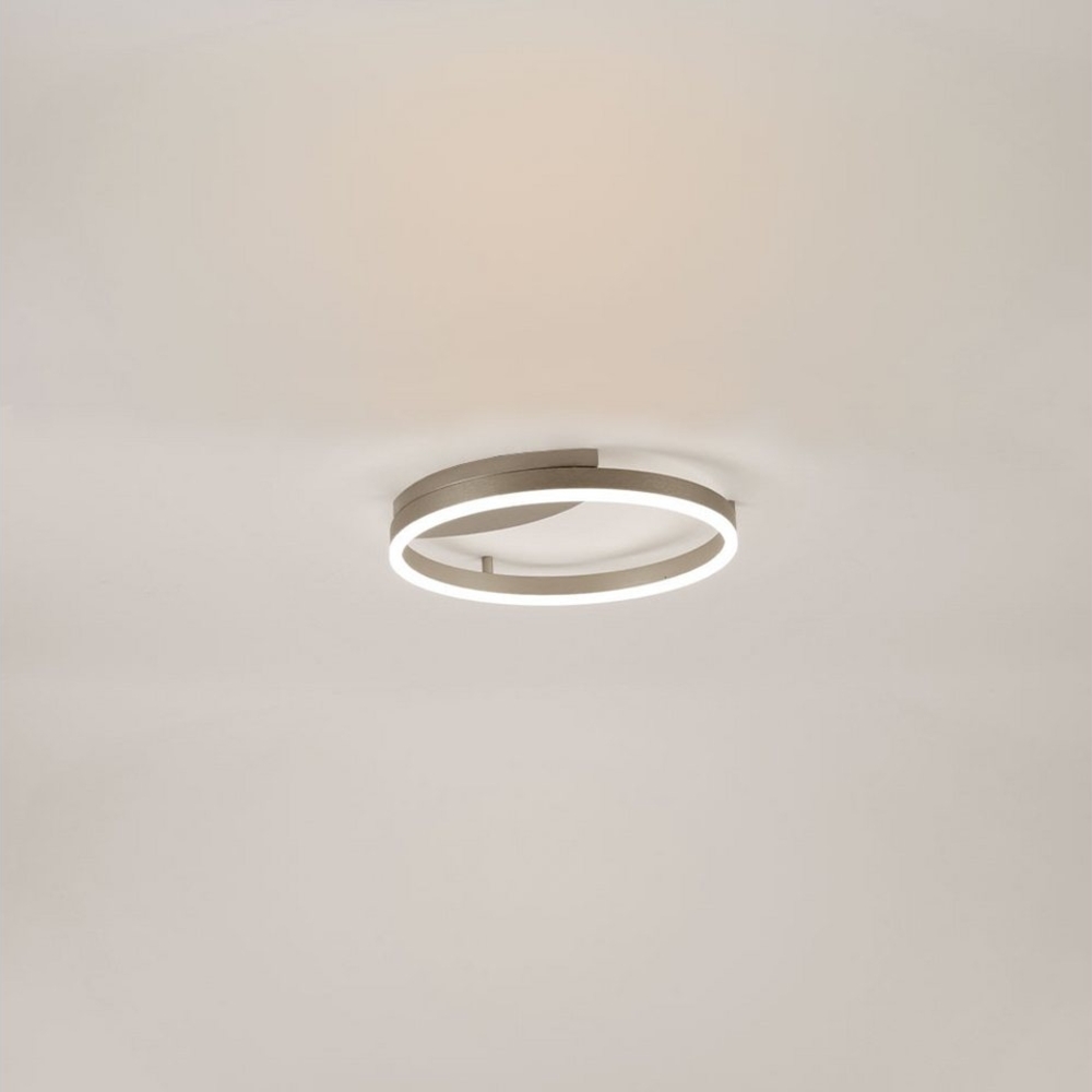 s.luce LED Ring Wandlampe & Deckenleuchte Dimmbar modern rund Aluminium Ø 40cm Bild 1