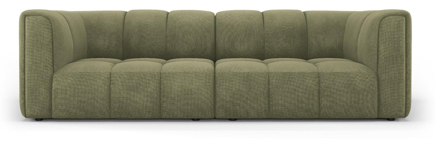 Micadoni Modulares Sofa Serena 3-Sitzer Strukturierter Stoff Hellgrün Bild 1