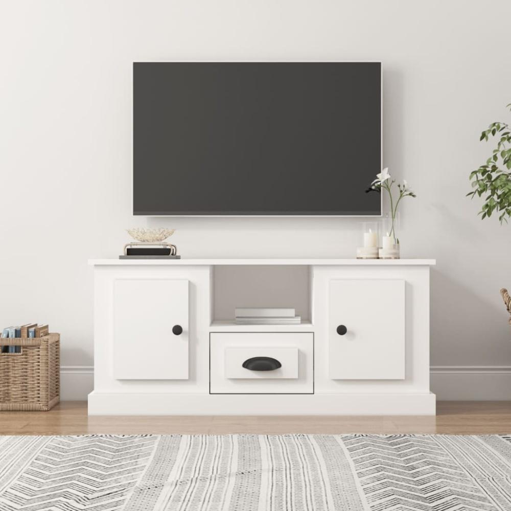 vidaXL TV-Schrank Weiß 100x35,5x45 cm Holzwerkstoff 816456 Bild 1