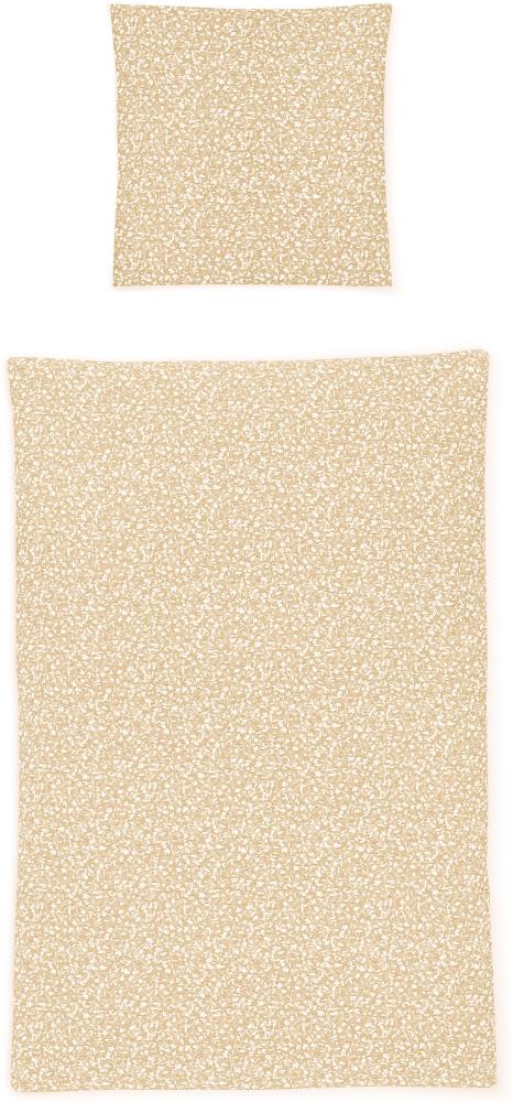 Irisette Easy Soft-Seersucker Bettwäsche 135x200 Blümchen natur weiß 8440-80 Bild 1