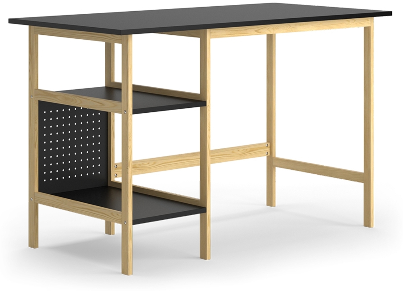 Schreibtisch Elvia Schwarz 120 x 60 cm Vicco Bild 1