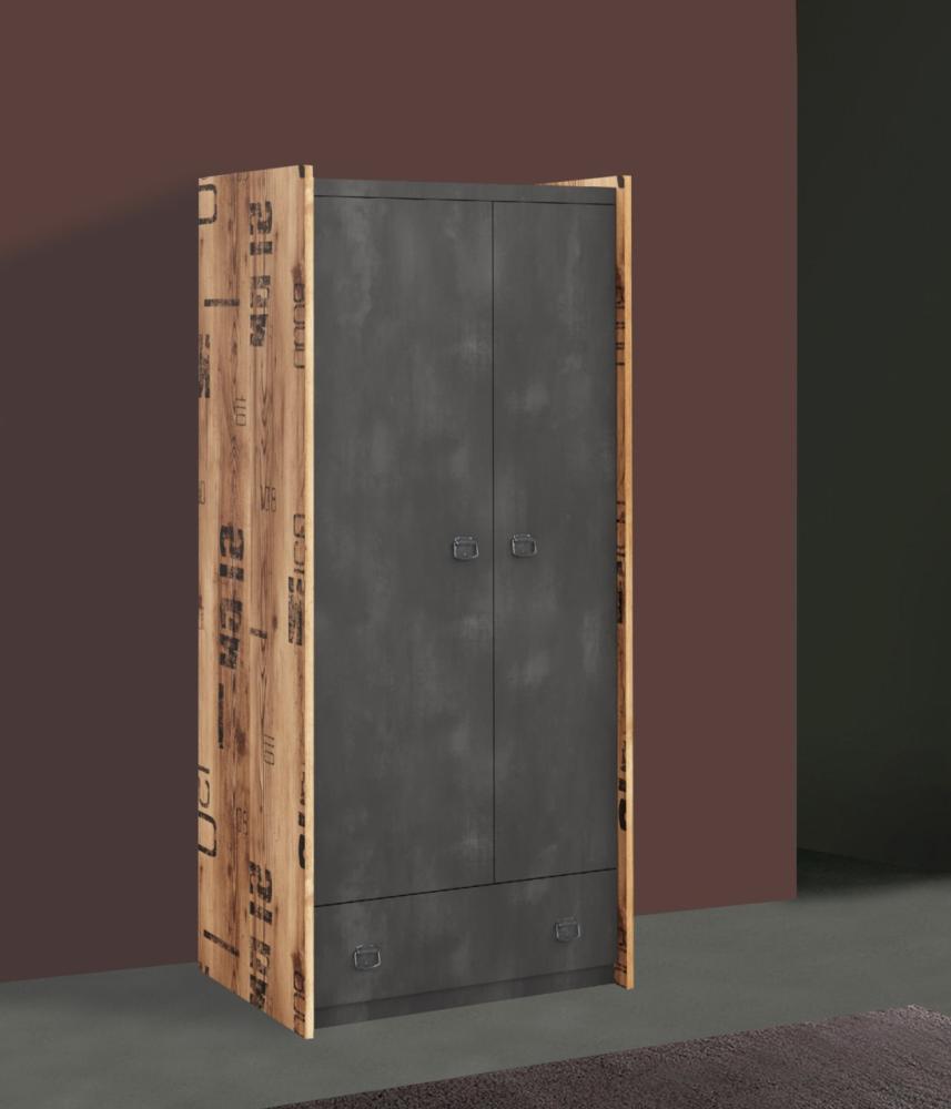 Kleiderschrank Fargo Drehtürenschrank 90cm 2-türig Bild 1