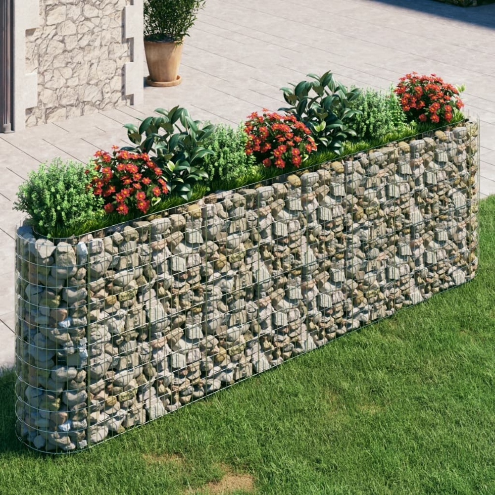 vidaXL Gabionen-Hochbeet Verzinktes Eisen 330x50x100 cm 152035 Bild 1