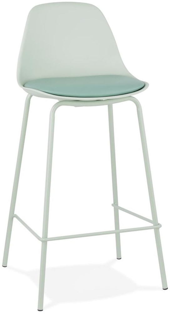 Kadima Design Designhocker Metall | 41,5 cm Tiefe | Bequem Stylish Platzsparend | Türkis | Küchenstuhl Bild 1