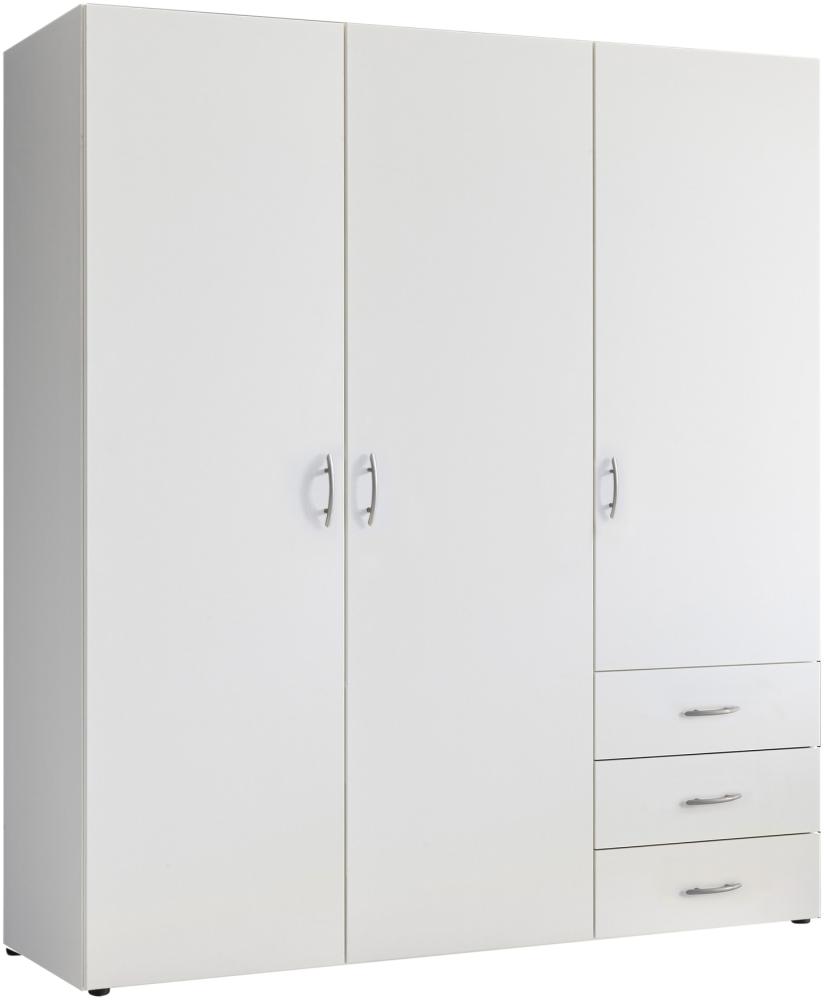 Kleiderschrank >Harry< ((BxHxT) 150x176x52 cm) in Weiß - 150x176x52cm (BxHxT) Bild 1