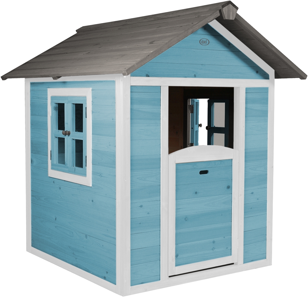 AXI Spielhaus Beach Lodge in Blau Kleines Spielhaus aus FSC Holz für Kinder | Blau ohne Rutsche | Holz | 135 cm Bild 1