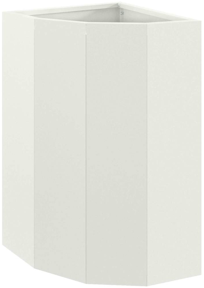 vidaXL Eckpflanzer Weiß 30 x 30 x 50 cm Stahl 883676 Bild 1