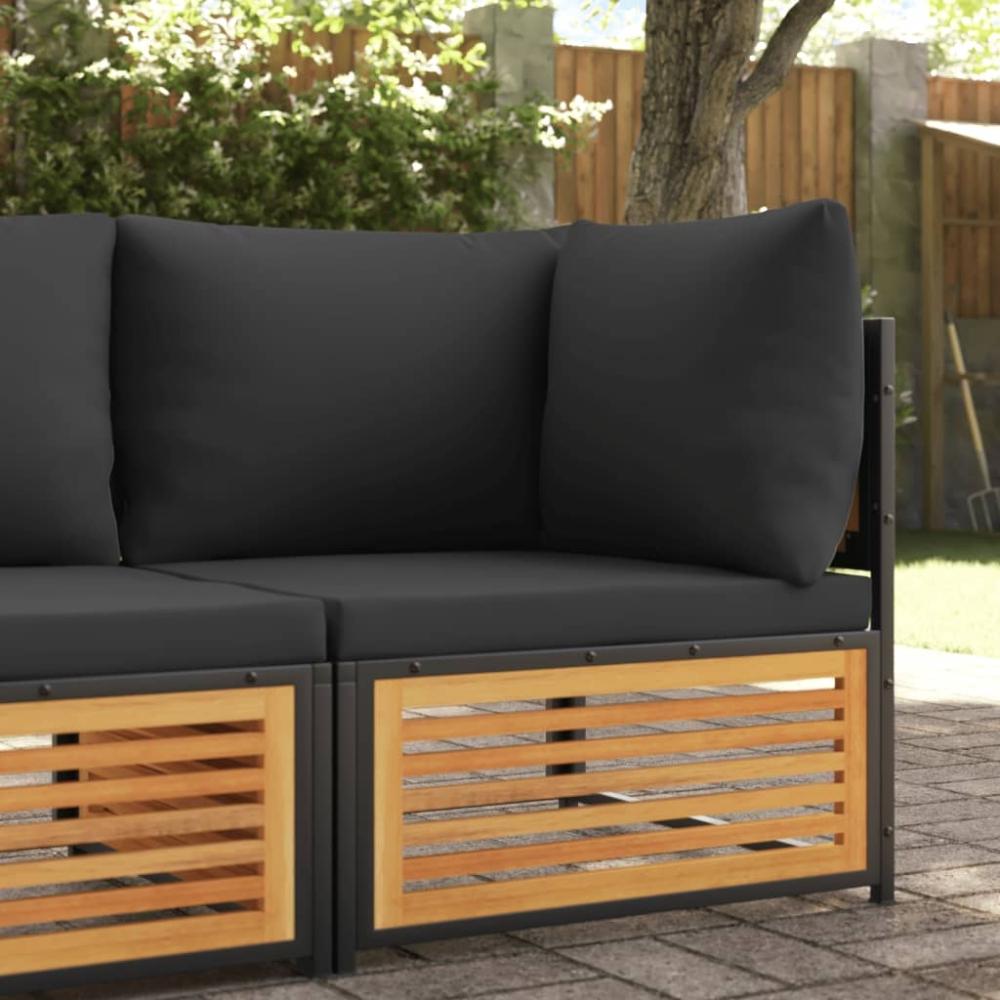 vidaXL Garten-Ecksofa mit Kissen Massivholz Akazie 367638 Bild 1