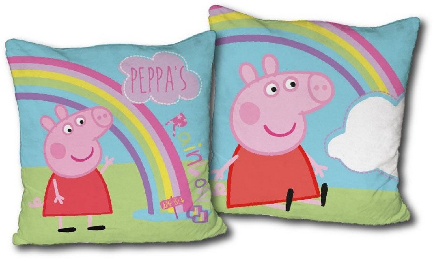 Jerry Fabrics Dekokissen Peppa Pig gefülltes Kissen Kopf Deko Kissen Zierkissen Kuschel 40x40cm Bild 1