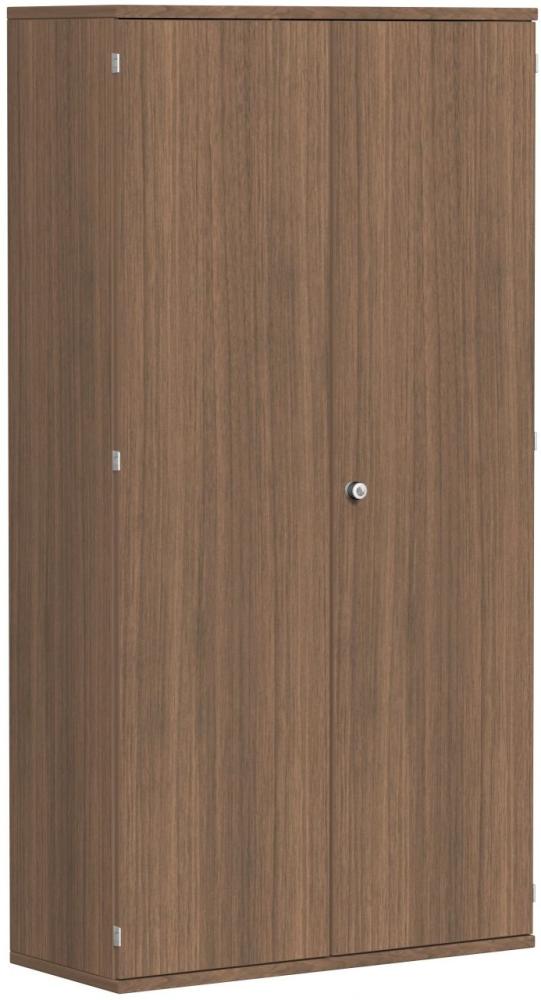 Garderobenschrank mit ausziehbarem Garderobenhalter, 100x42x192cm, Nussbaum Bild 1