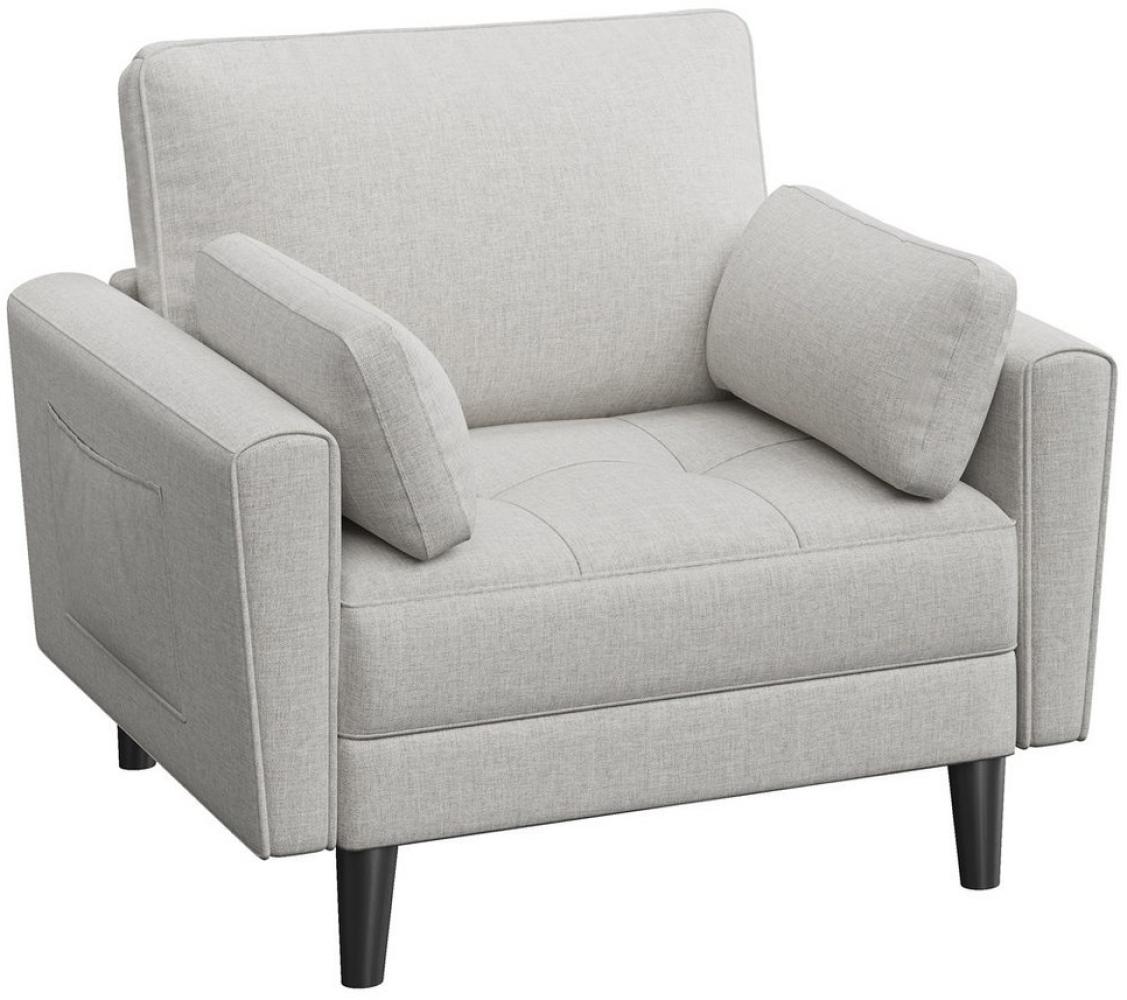 Yaheetech Sofa, 2 Sitzer Loungesofa mit 2 Kissen und Armlehnen Bild 1