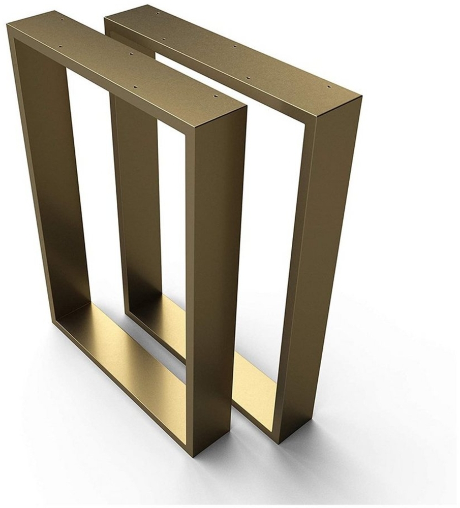 sossai® Tischgestell XXL Stahl Tischkufen 50-70cm x 72cm in Gold (2-St), Rahmen: 100mm Breit Bild 1