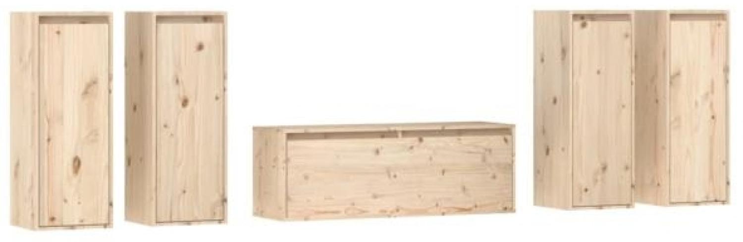 TV-Schränke 5 Stk. Massivholz Kiefer [3100214] Bild 1
