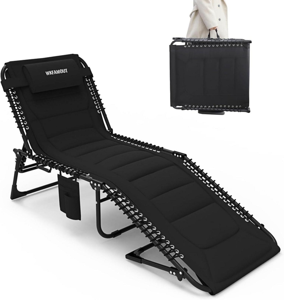 XXL Sonnenliege Klappbar Gartenliege 5-fach Verstellbar Outdoor Strand Bild 1