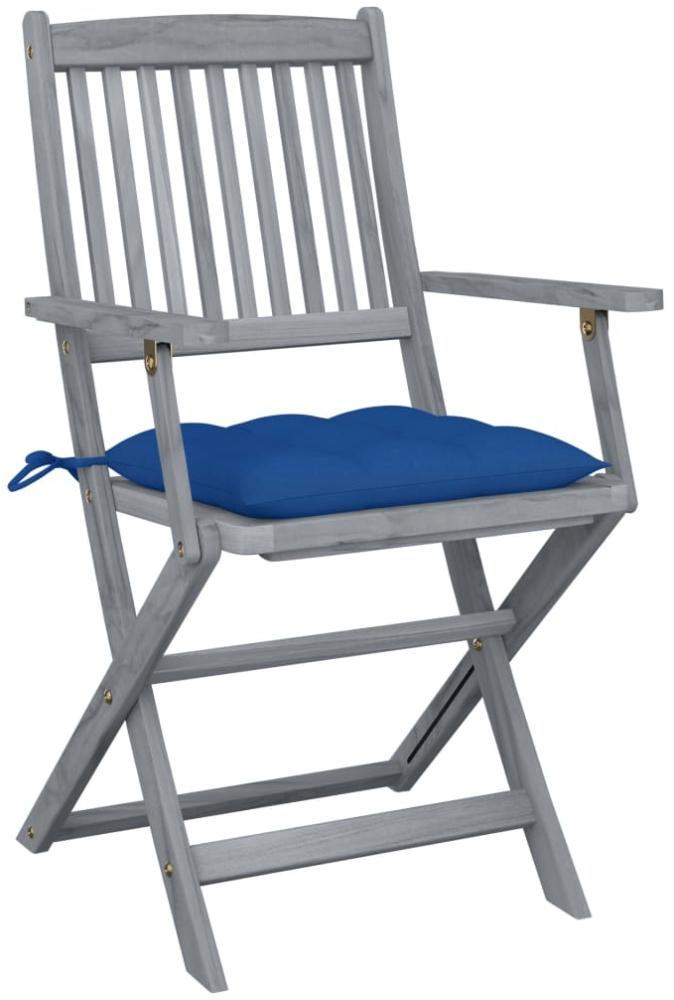 vidaXL Klappbare Gartenstühle 2 Stk. mit Kissen Massivholz Akazie 3064507 Bild 1