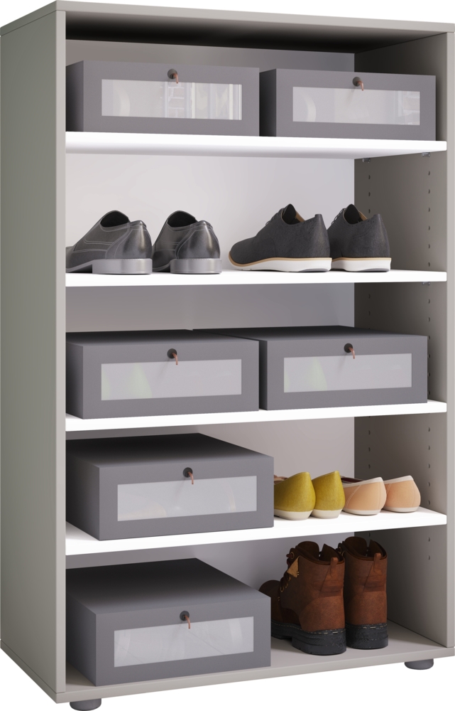 VCM Schuhschrank Lona 917831 Grau H. 110 x B. 70 x T. 37 cm Bild 1