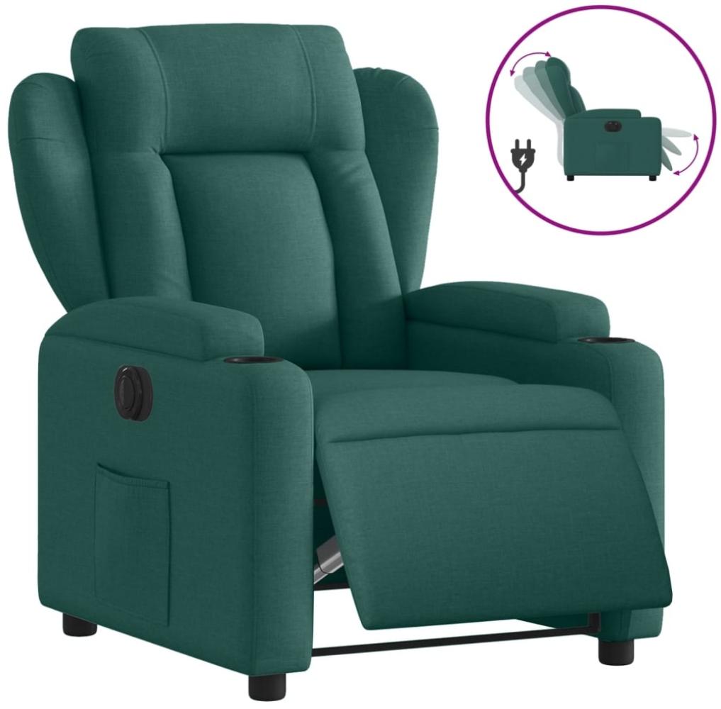 vidaXL Relaxsessel Elektrisch Dunkelgrün Stoff 3204464 Bild 1
