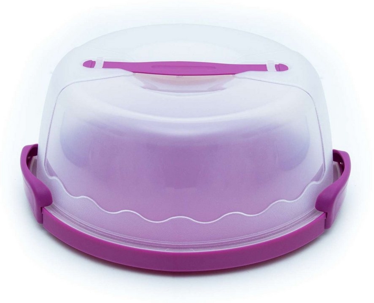 Intirilife Kuchentransportbox, Kunststoff, (2-tlg, 1x Kuchenbox mit Tragegriff), Transportbox Tortenhaube mit Klickverschluss Transportbehälter Kuchen Bild 1