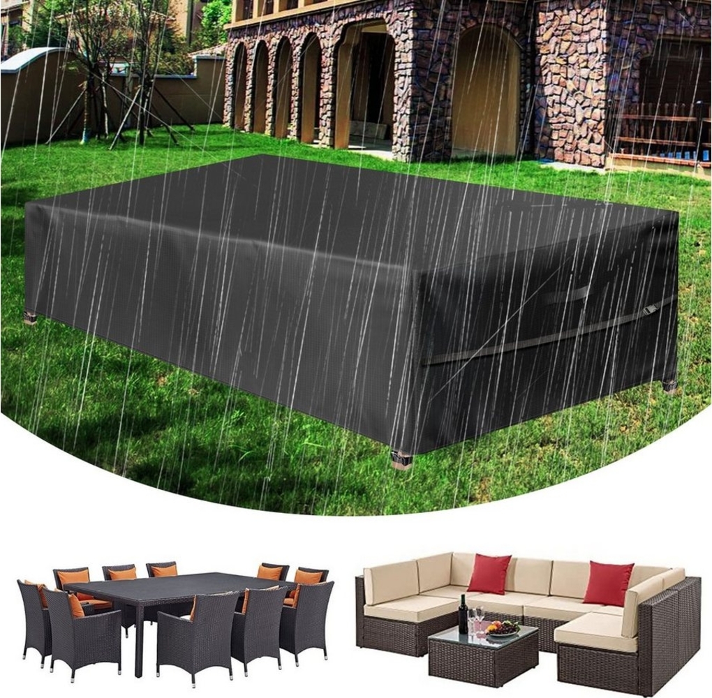 Sunicol Gartenmöbel-Schutzhülle Heavy Duty Wasserdicht Gartenmöbel Abdeckung, für Rattan Tisch Sofa (1-St), mit Handgriff Bild 1