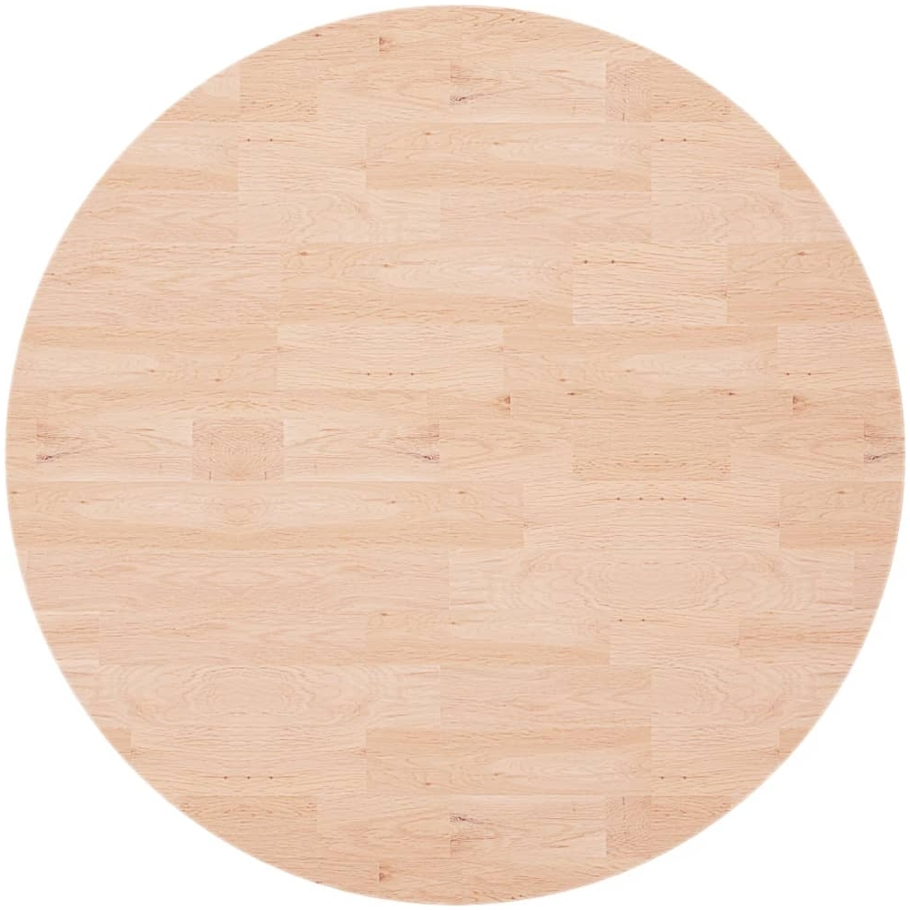 vidaXL Runde Tischplatte Ø90x1,5 cm Unbehandeltes Massivholz Eiche 342899 Bild 1