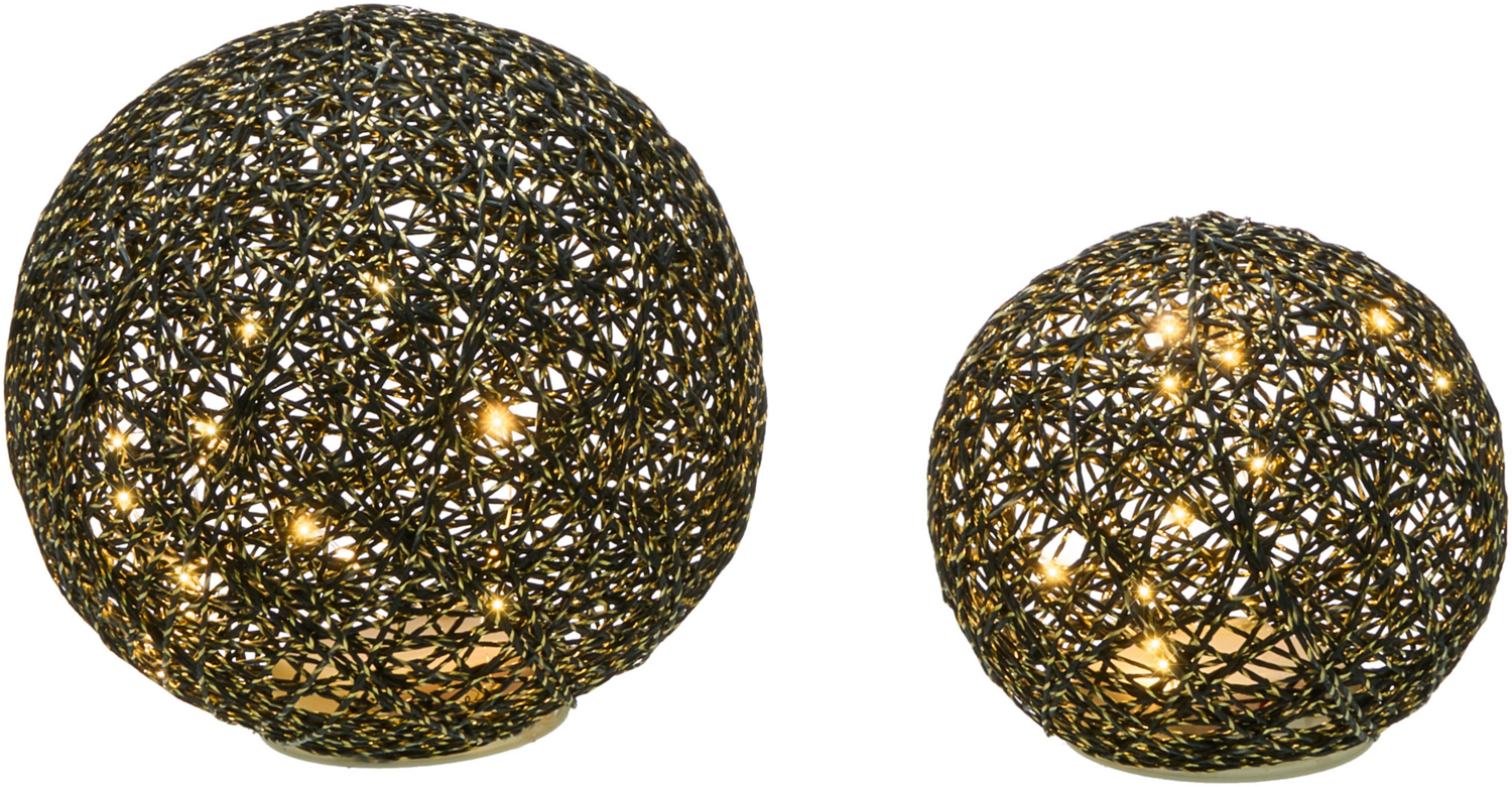 Weihnachtsdekoration BOLMEN Weihnachtskugel 15 20 cm Schwarz Bild 1