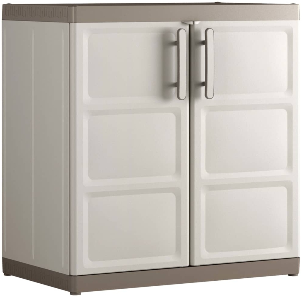 Keter Lagerschrank Excellence XL Niedrig Beige und Taupe 93 cm 46643 Bild 1