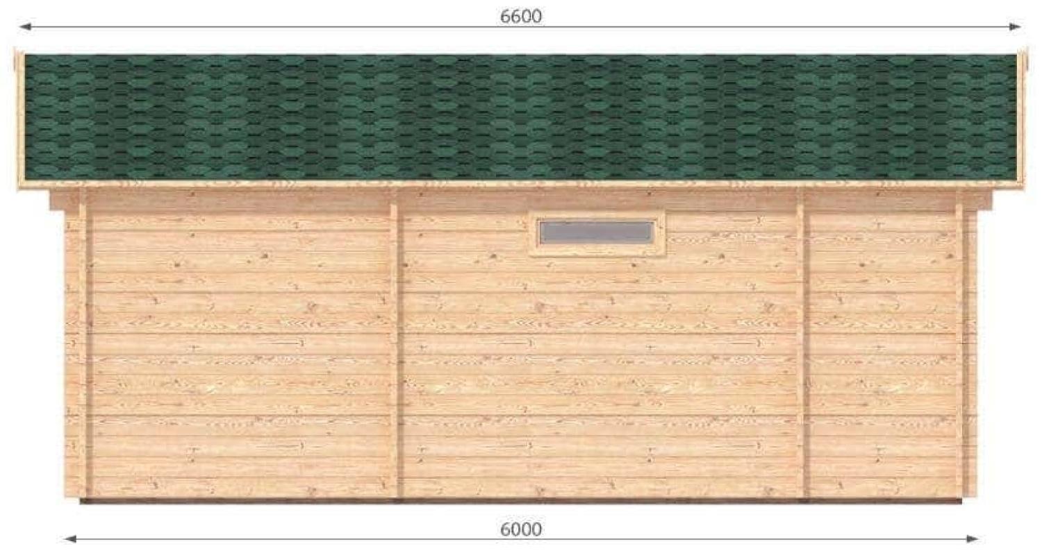 Alpholz Gartenhaus Hakan Gartenhaus aus Holz in Braun Holzhaus mit 44 mm Wandstärke inklusive Terrasse Blockbohlenhaus mit Montagematerial Bild 1