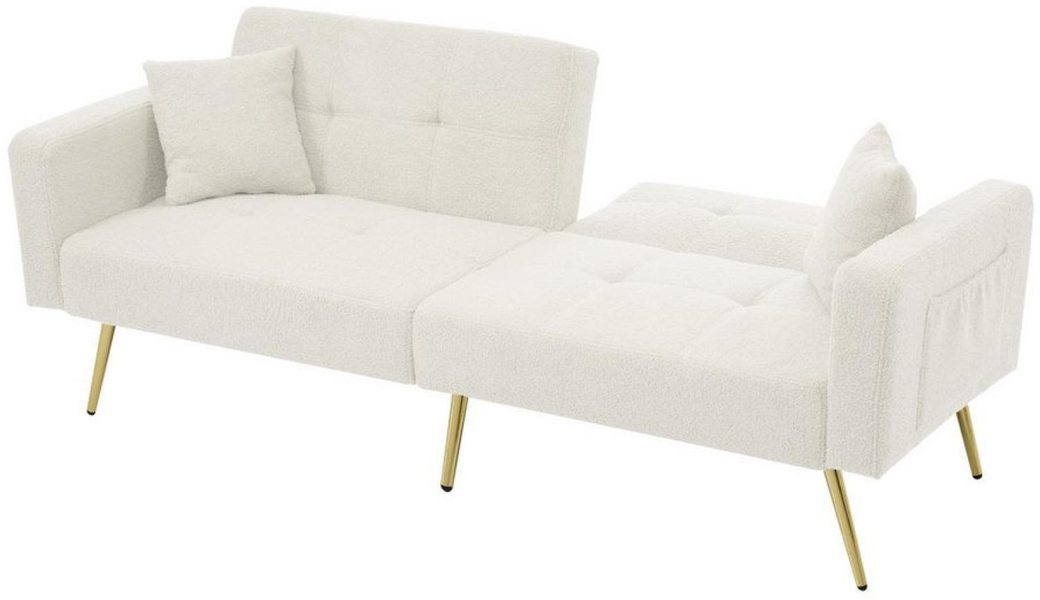 BlingBin Schlafsofa Big-Sofa Loungesofa Länge 175CM, 1 Teile, Schlafsofa mit Sherpa-Stoff und Schwammfüllung Bild 1
