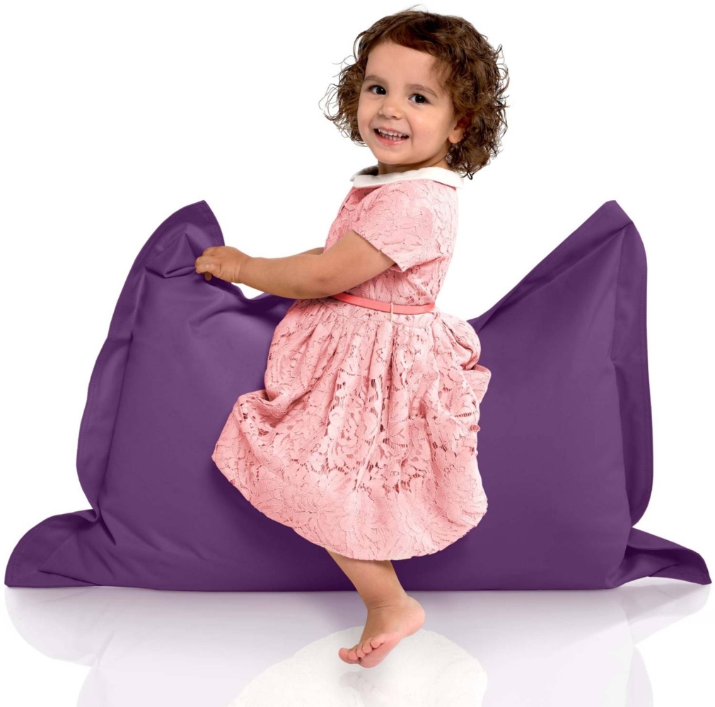 Green Bean® Kinder-Sitzsack 70x100cm & 70 Liter EPS-Perlen Füllung - Indoor & Outdoor Bean Bag Sitzkissen - Lila Bild 1