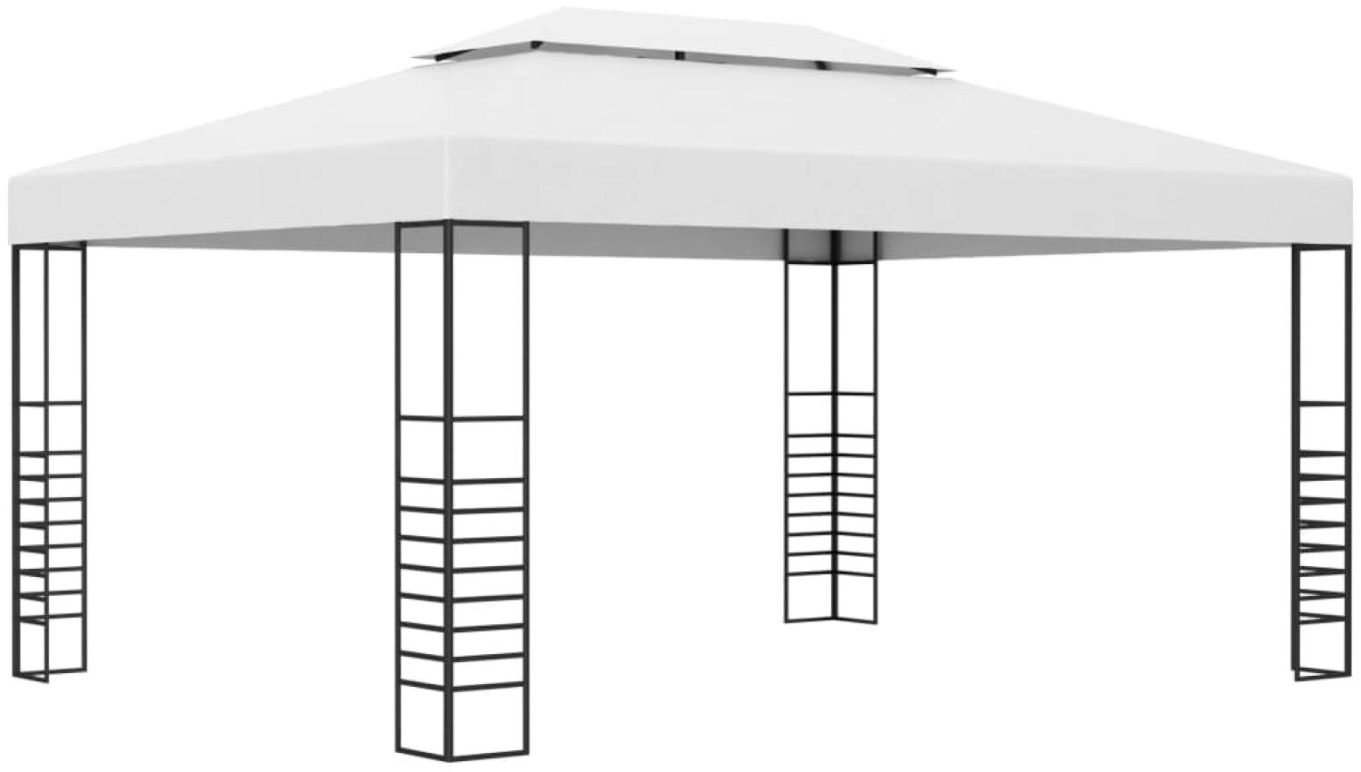 vidaXL Pavillon mit LED-Lichterkette 4x3x2,7 m Weiß 3070307 Bild 1