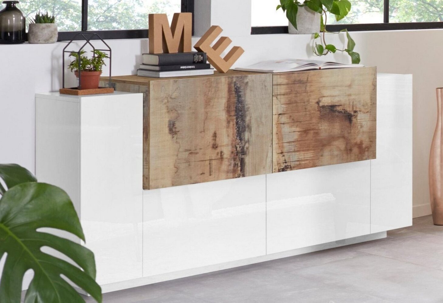 INOSIGN Sideboard Coro, Kommode, Schrank, Kredenz, grifflos mit Einlegeböden, 4 Türen, Doppeltiefe, B/T/H 160x86x45cm Bild 1