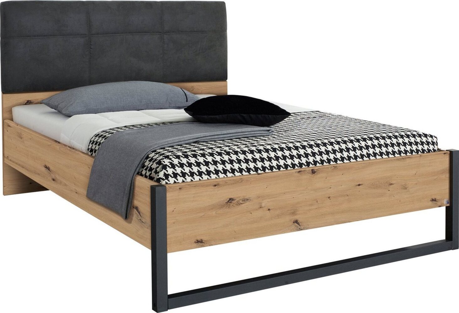 rauch Bett Tampa, im modernen Industrial Style, Bettenkufe aus Metall Bild 1