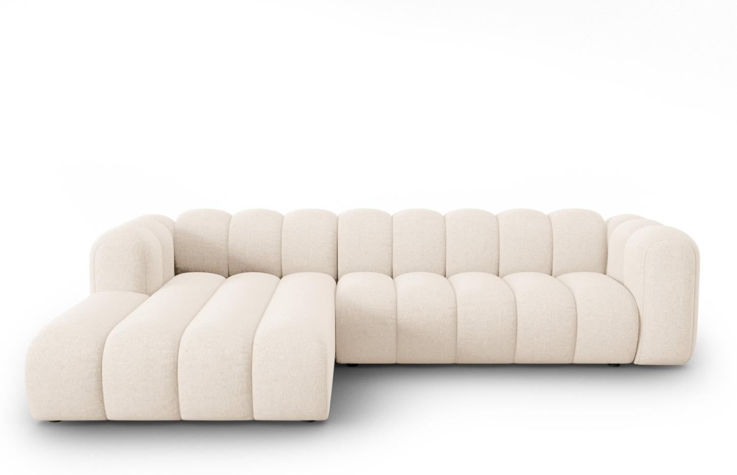 Micadoni Modulares Ecksofa Lupine 4-Sitzer Links Chenille Helles Beige Bild 1