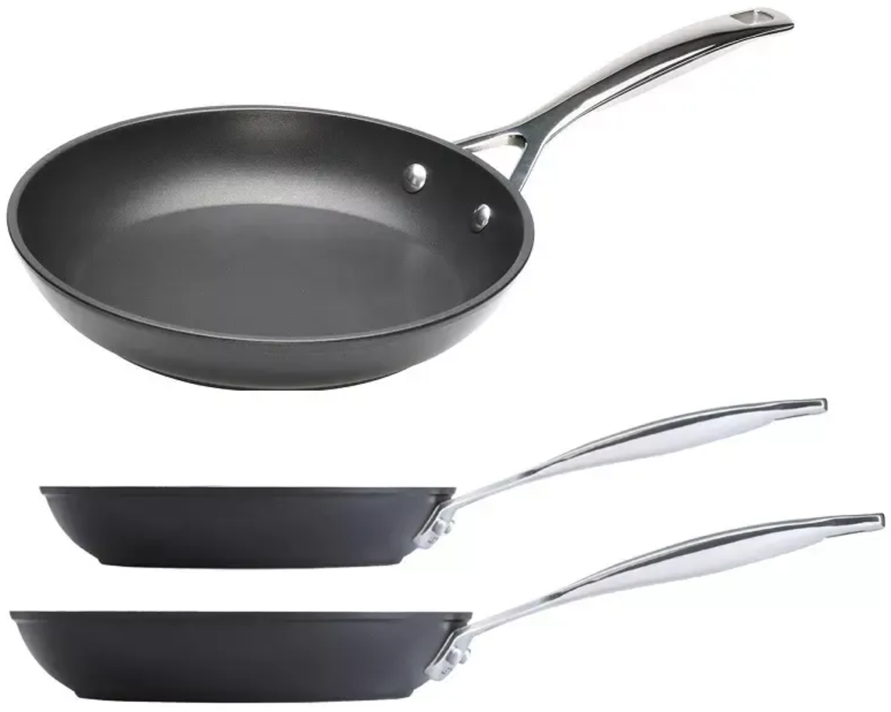 Le Creuset Alu Pfannenset 24/28cm Antihaft Essential Keramik - 24 cm - 28 cm Bild 1