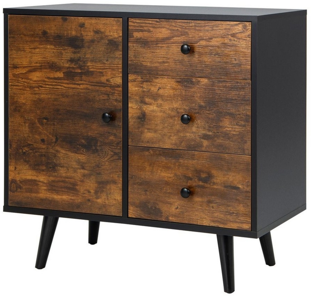 KOMFOTTEU Kommode, Sideboard mit Schubladen, 73 x 40 x 76,5 cm Bild 1