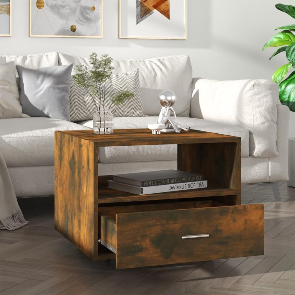 vidaXL Couchtisch Räuchereiche 55x55x40 cm Holzwerkstoff 816937 Bild 1