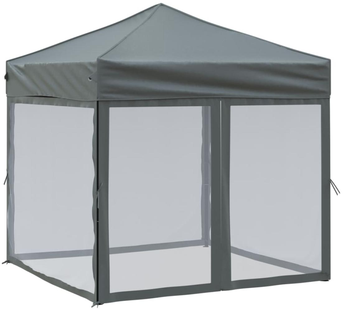 vidaXL Partyzelt Faltbar mit Seitenwänden Anthrazit 2x2 m 93509 Bild 1