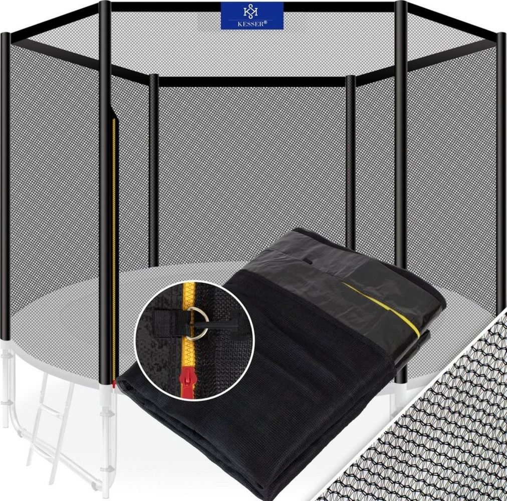 KESSER® Trampolin Ersatznetz, UV-beständig, einfache Montage, mit Reißverschluss, Ø 427cm (6 Stangen) Bild 1