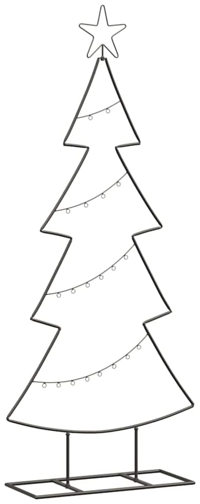 vidaXL Metall Weihnachtsbaum mit Ständer Schwarz 125 cm Stahl 42019188 Bild 1