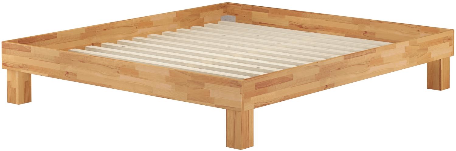 Kingsize Doppelbett 200x200 Buche Bettrahmen Holzbett mit Rollrost Bild 1