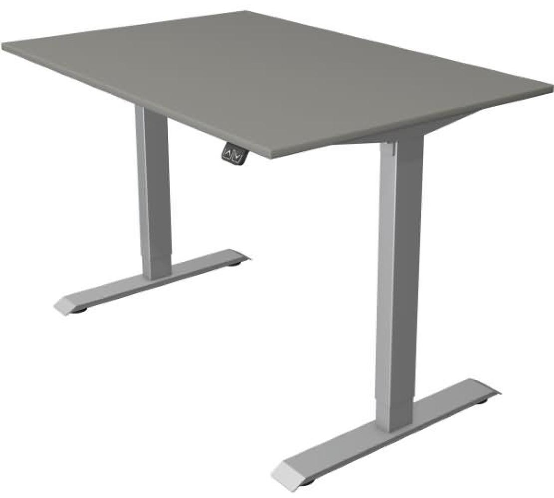 Kerkmann Schreibtisch Sitz-Stehtisch MOVE 1 silber 120x80x74-123cm elektr. höhenverstellbar grafit Bild 1