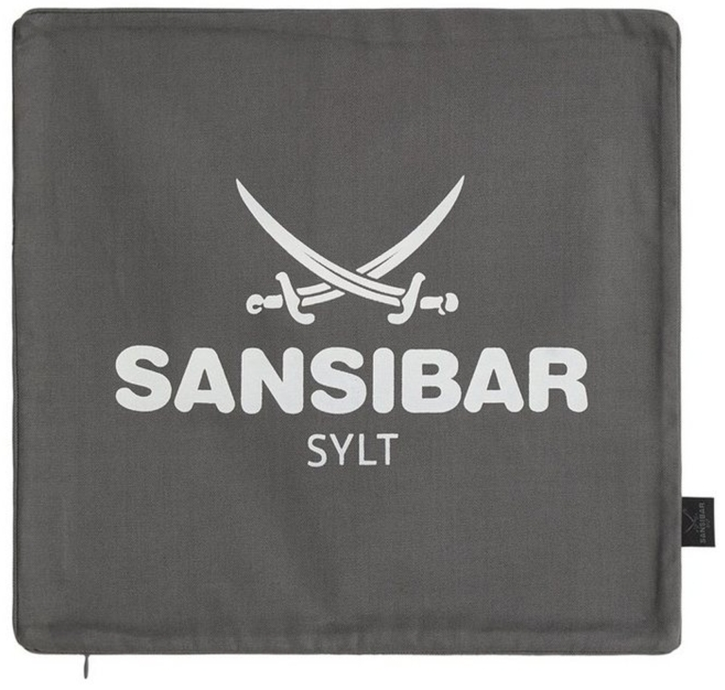 Sansibar Sylt Kissenhülle Kissenbezug Sansibar Sylt Kissenhülle, Sansibar Logo Druck, 45x45 cm, mit Logo-Schriftzug, mit verdecktem Reißverschluss Bild 1