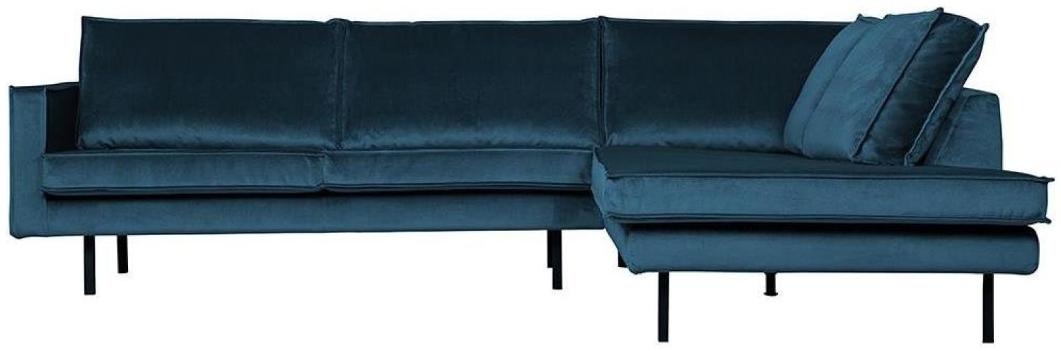 Ecksofa Rodeo Samt, rechts Blau Bild 1