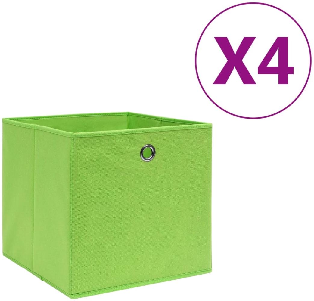 vidaXL Aufbewahrungsboxen 4 Stk. Vliesstoff 28x28x28 cm Grün 325227 Bild 1