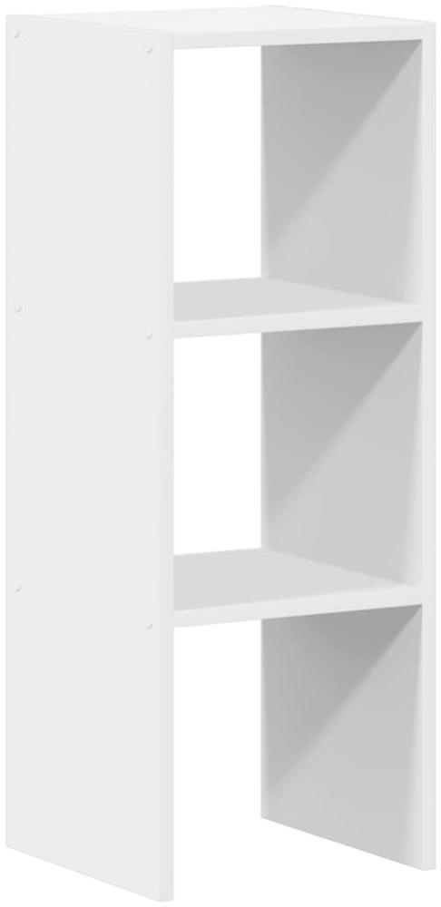 vidaXL Bücherregal Stapelbar Weiß 30x30x80 cm Holzwerkstoff 858803 Bild 1